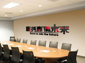 服务赢得未来 打造企业励志文化墙的设计之道